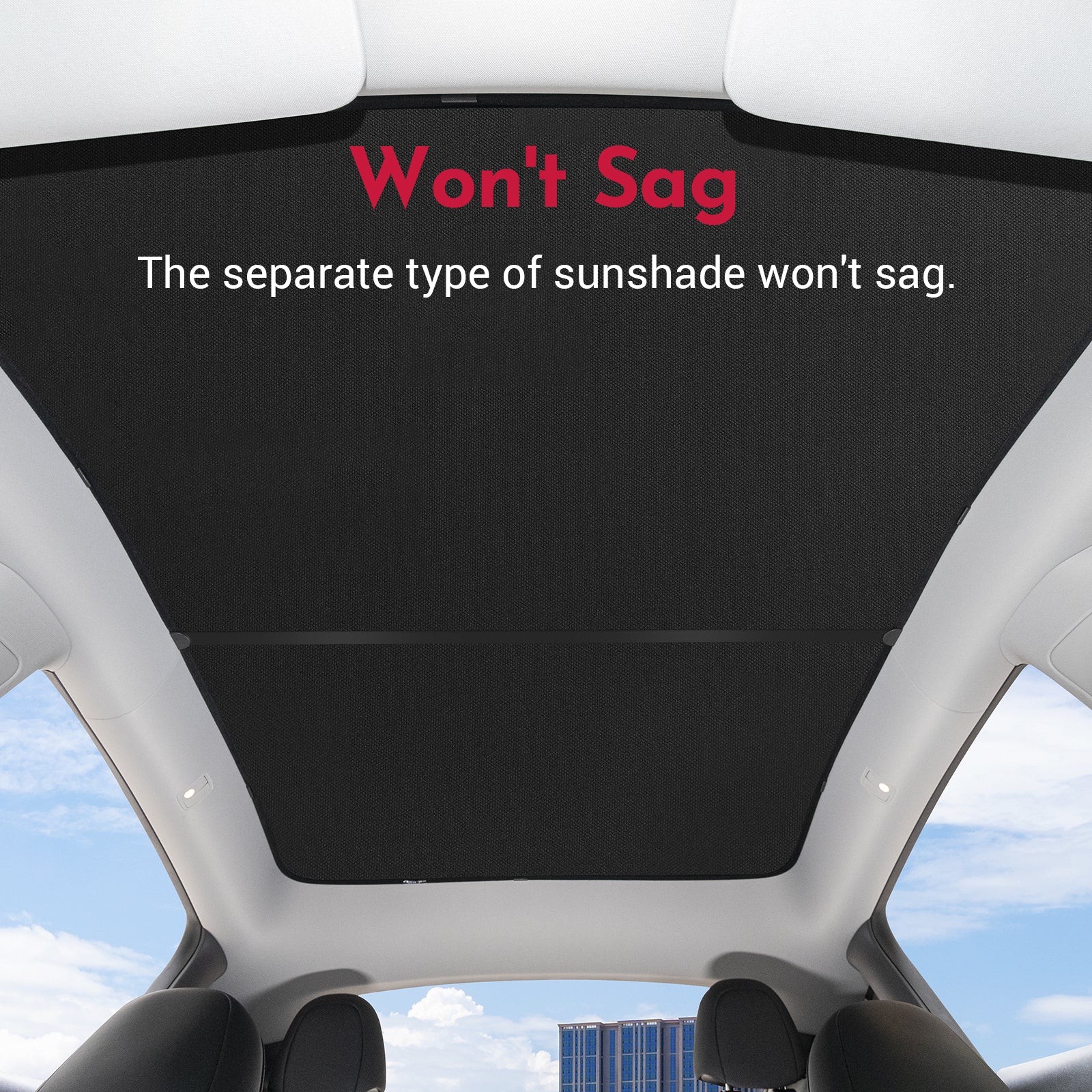 BASENOR Glass Roof Sunshade-separate type(Set of 4) for 2020-2023 Tesla Model Y - Image 4