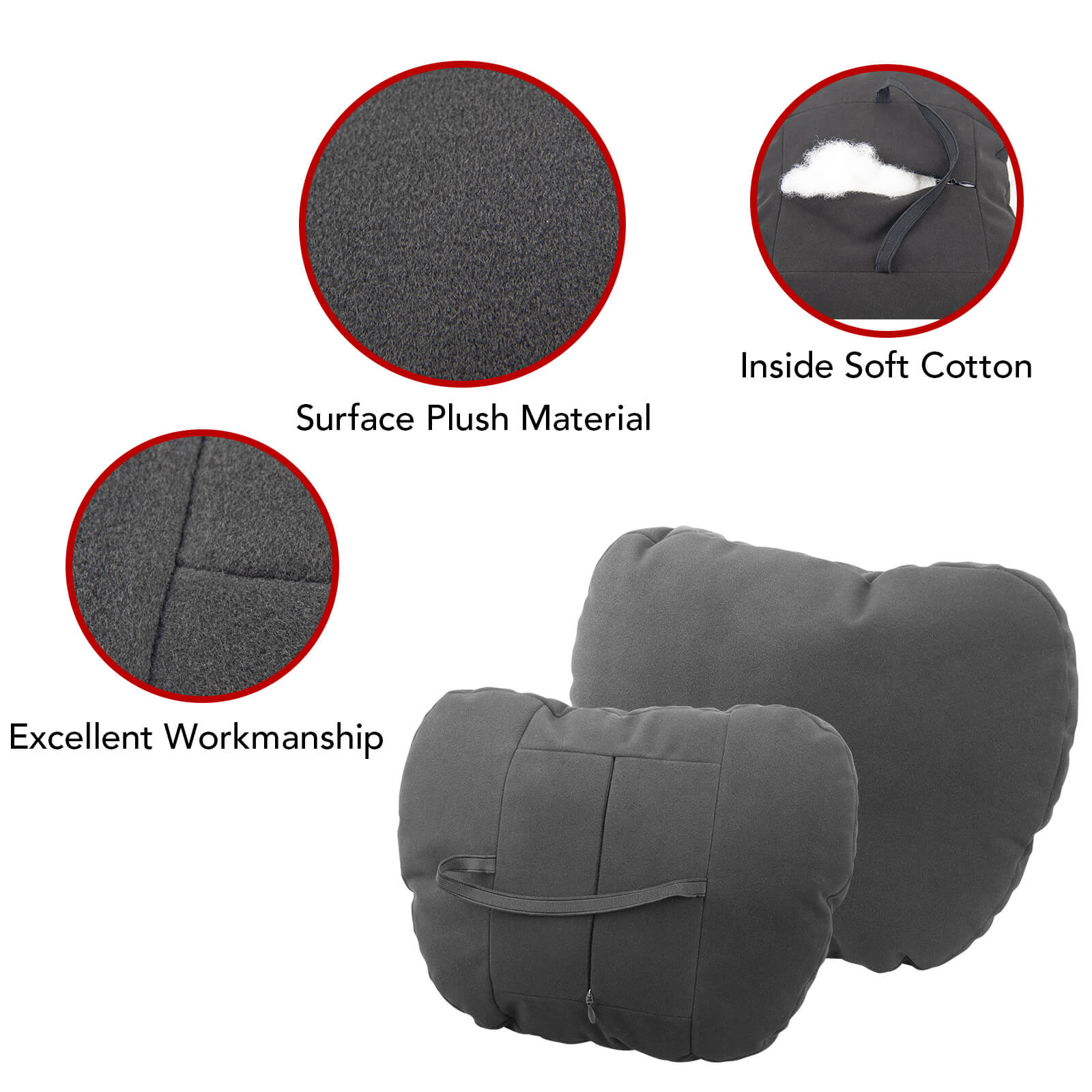 BASENOR Neck Pillows 2 PCS for Tesla Model Y Model 3 Model S LR/Plaid - Image 5