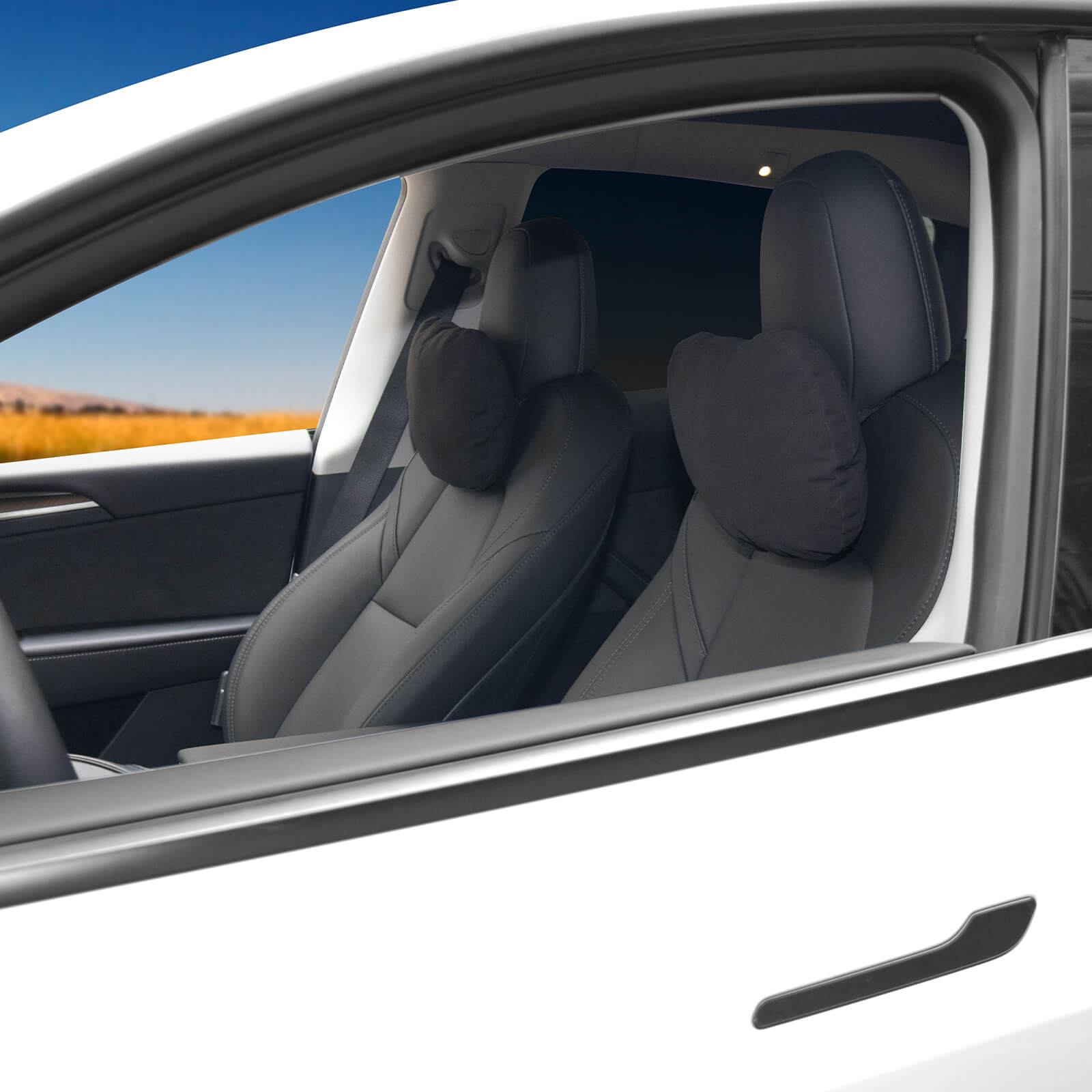 BASENOR Neck Pillows 2 PCS for Tesla Model Y Model 3 Model S LR/Plaid - Image 8