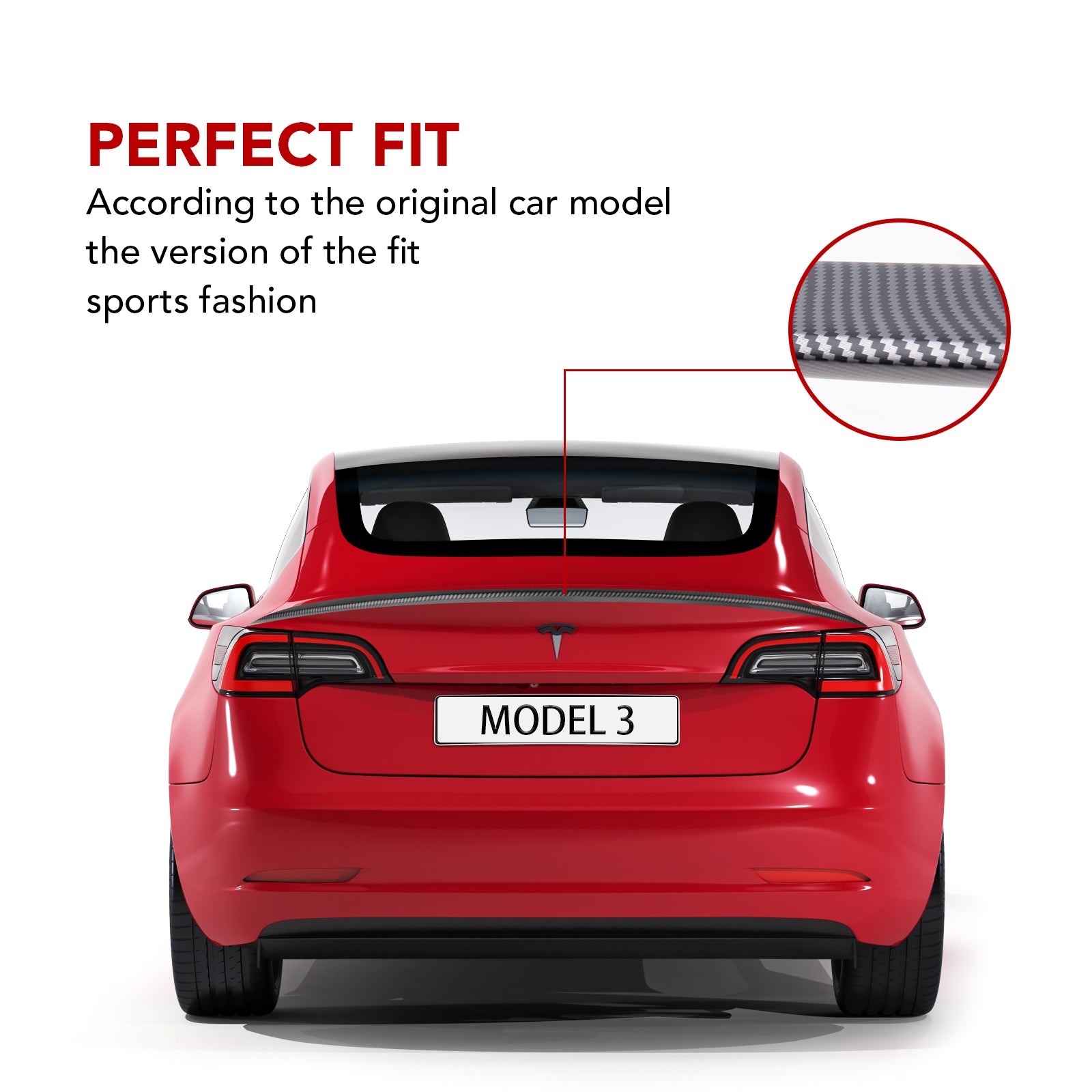 BASENOR Performance Rear Spoiler-Gen 2 for Tesla Model 3 - Image 15