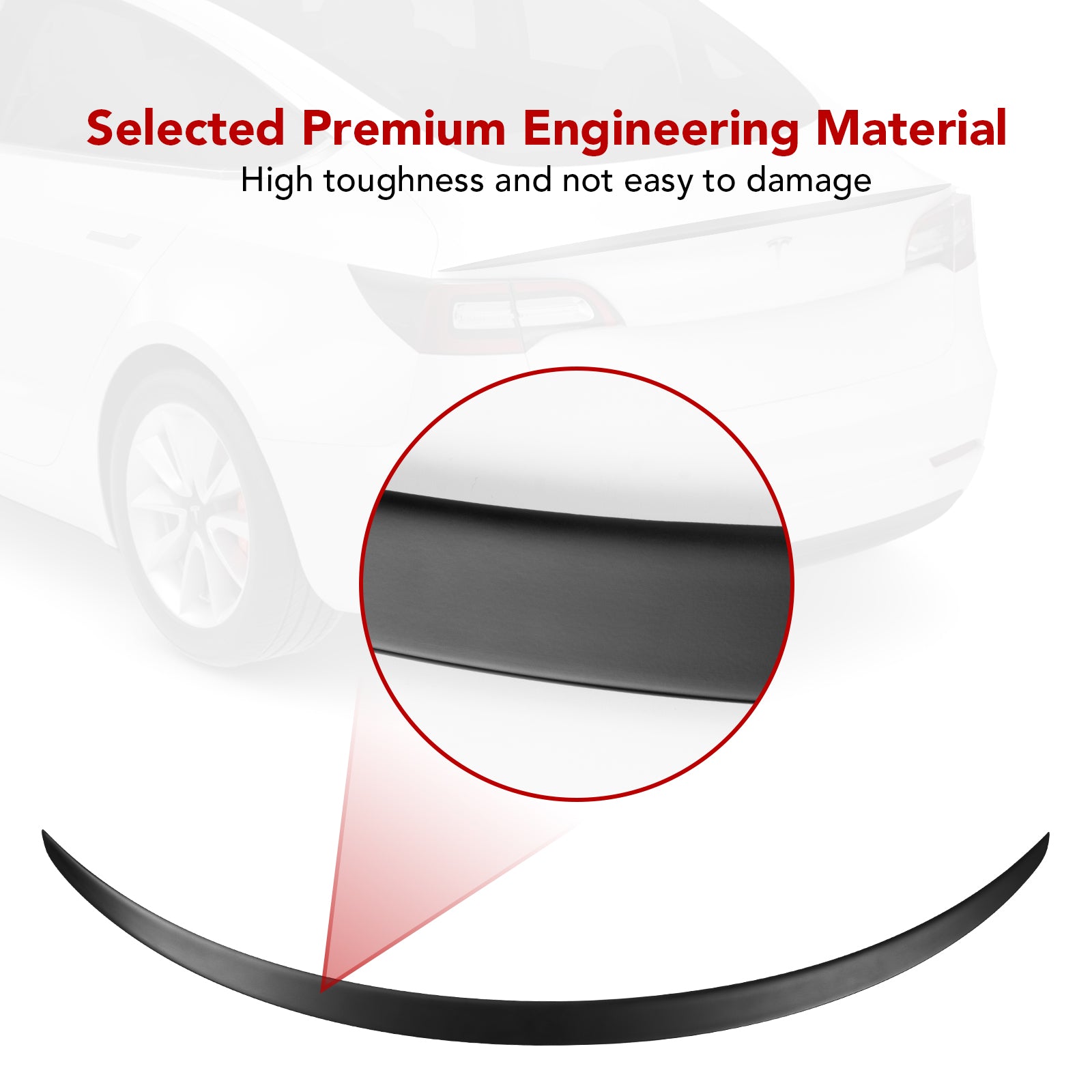 BASENOR Performance Rear Spoiler-Gen 2 for Tesla Model 3 - Image 5