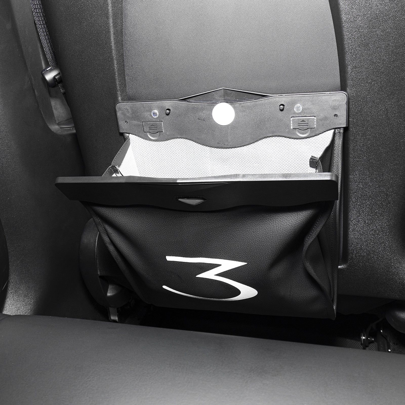BASENOR PU Leather Garbage Bin with LED light for 2016-2023 Tesla Model 3 - Image 9