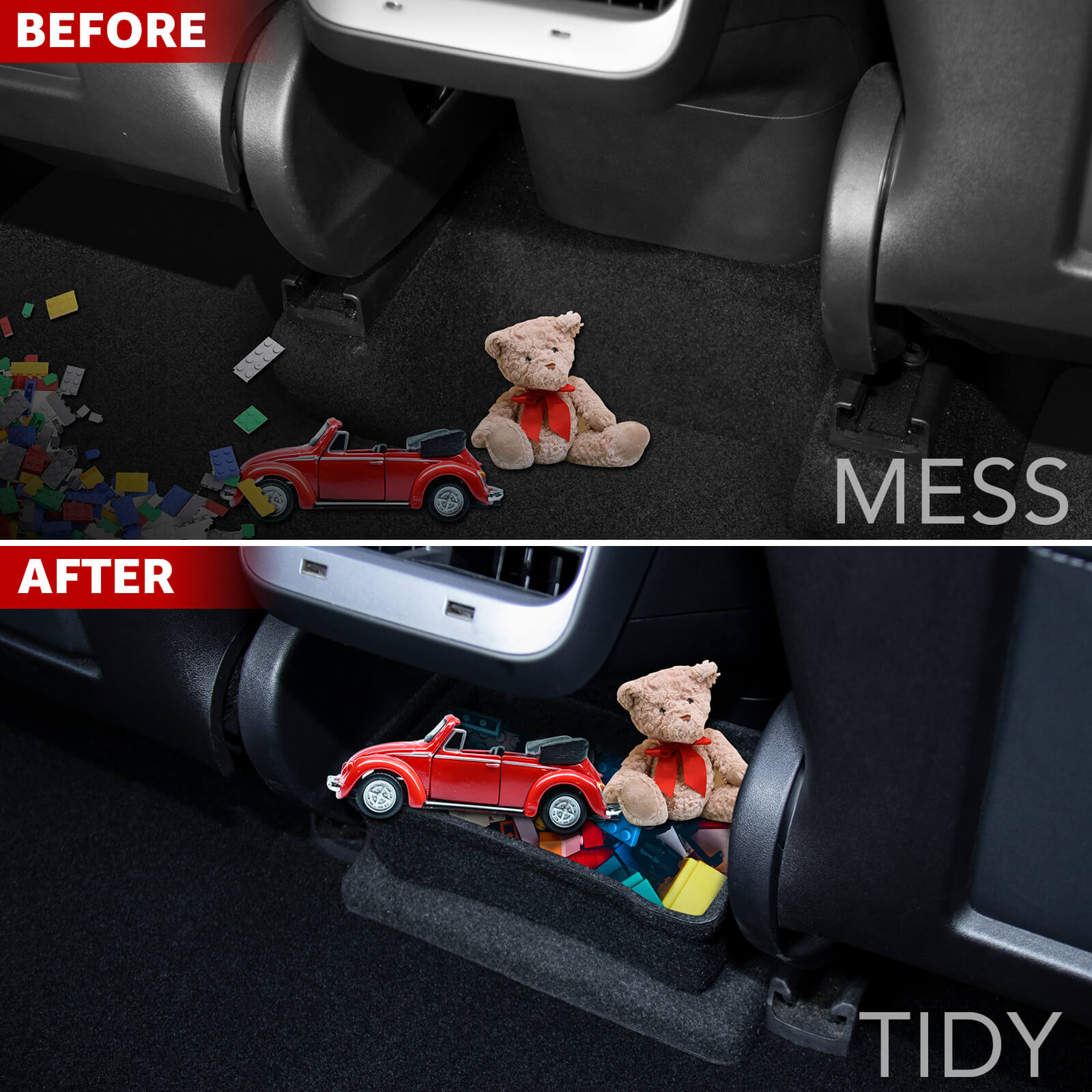 BASENOR Rear Center Console Organizer for 2016-2023 Tesla Model 3 - Image 4