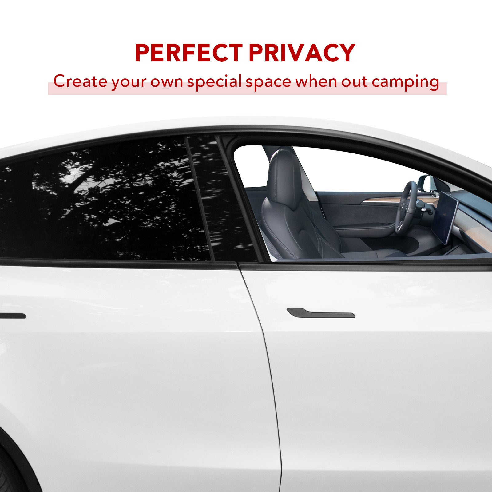 BASENOR Side Windows Rear Windshield Sunshades（Set of 7）for  Tesla Model Y - Image 3