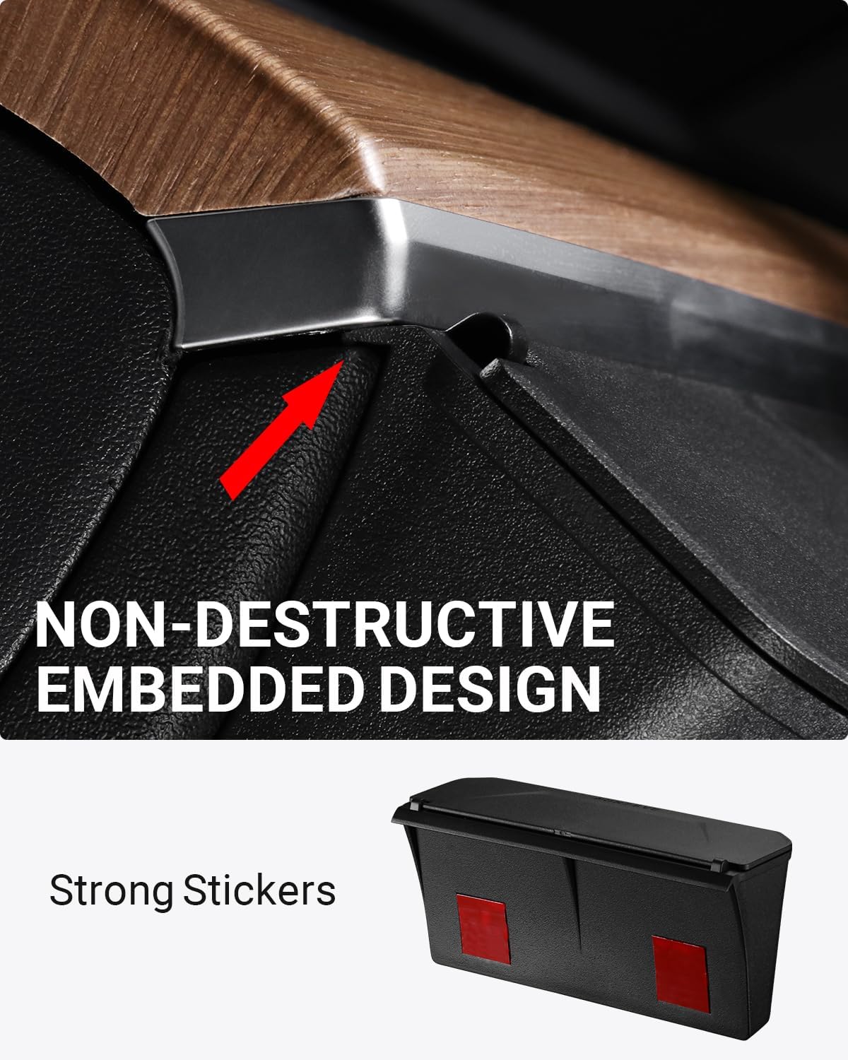 BASENOR Tesla Model 3 Model Y Air Vent Organizer TPE Steering Wheel Side Storage Box Key Card Sunglasses Phone Holder Tesla Interior Accessories 2021-2024 (Not Compatible with 2024 Tesla Model 3) - Image 7