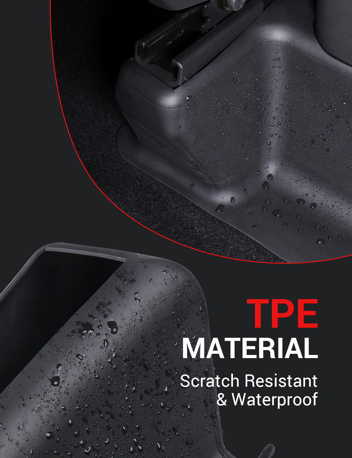 Basenor Tesla Model Y Underseat Protector TPE Seat Slide Rail Pad Cover Anti Kick Seat Base Cover for Model Y Interior Accessories 2021-2023 Black - Image 4