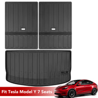 BASENOR TPE Rear Trunk Mat for 7 Seat for 2020-2023 Tesla Model Y