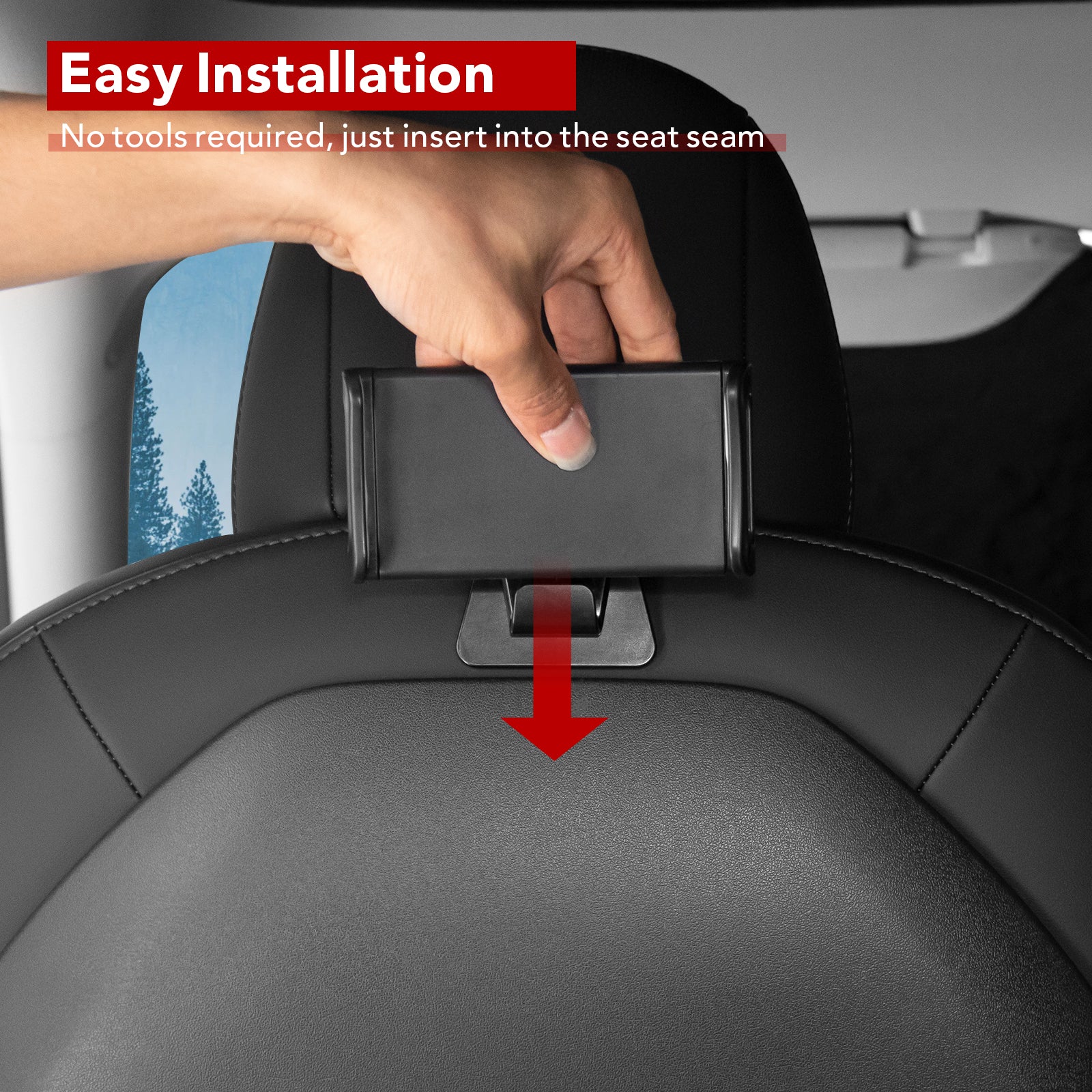 Tesla Model 3/Y/S/X Tablet Holder - 360 Adjustable Headrest Mount - Image 3